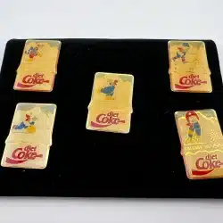 1988 Calgary Winter Olympics Diet Coca-Cola Pin Button Set In Case