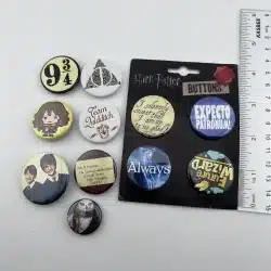 Harry Potter 4 Button Set And 5 Extra Buttons - Used