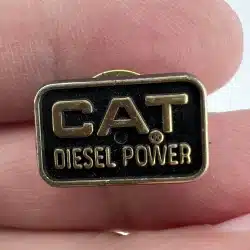 Caterpillar CAT Diesel Power Logo Pin - Plastic - Vintage - Used