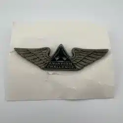 Aviation Challenge Space Camp Pilot Wings Lapel Pin Badge - Dark Blue - Used