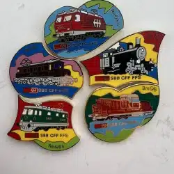 Swiss Federal Railways SBB CFF FFS Lapel Hat Pins - 5 Locomotive Pins - RARE
