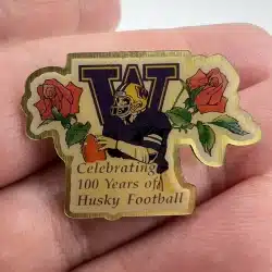 Celebrating 100 Years Of Washington Huskies Football NCAA College Pinback Pin