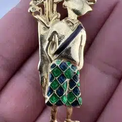 Vintage Golfer Lapel Coat Hat Brooch Pin - Great Condition