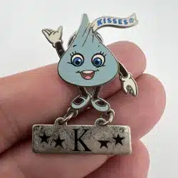 Hershey's Kisses Collectors Pin - Letter K - Used / Wear