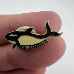 Vintage Friday Harbor Killer Whale / Orca Lapel Hat Pin