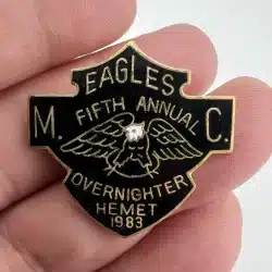 Rare Vintage Eagles Motorcycle Club Overnighter Hemet 1983