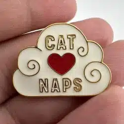 I Heart Love Cats Lapel Hat Pin - Perfect Gift For Cat Moms - Used