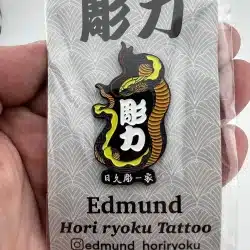 Edmund Hori ryoku Tattoo Lapel Hat Pin - Rare