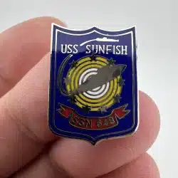 UNITED STATES NAVY SSN 649 SUNFISH SUBMARINE ENAMEL PIN Without Clutch Or Plaque
