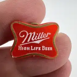 Miller High Life Beer Vintage Lapel Pin Plastic