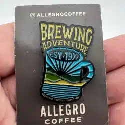 Allegro Coffee Brewing Adventure Coffee Cup Lapel Pin