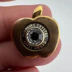 Highline Crystal Apple Award - Used - Gold tone