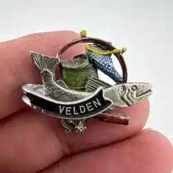 Velden Fishing Brooch Pin - Noticeable Wear - Used