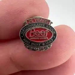 National Live Stock And Meat Board 25 Years Lapel Hat Pin