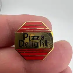 Pizza Delight Logo Advertising Pin