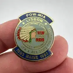 1993 LISBON MAINE VFW POW-MIA POST 9459 Lapel Hat Pin - Used