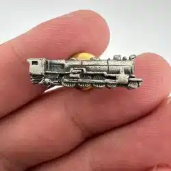 Vintage Train Locomotive Lapel Hat Pin - Lots of Detail - Used
