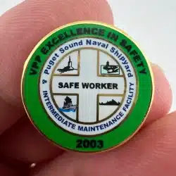 2003 Puget Sound Naval Shipyard Bremerton WA Safety Lapel Hat Pin