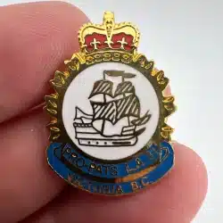 Pro-Pats L.A. 31 Victoria, BC Lapel Hat Pin with Crown and Sailing Ship