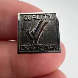 Quality Craftsman Double Checkmark Lapel Hat Pin