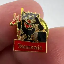 Tasmania Travel Souvenir Lapel Hat Pin With Tasmanian Devil, Suitcase, and more