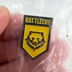 Bethesda Battlecry Yellow Badge Lapel Pin