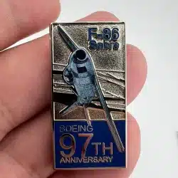 Boeing 97th Anniversary F-86 Sabre Jet Fighter Lapel Hat Pin