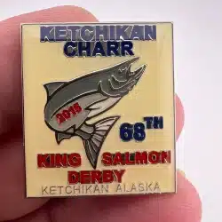2015 Ketchikan Charr King Salmon Derby Lapel Hat Pin