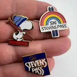 Vintage Steven's Pass Lapel Pin Set - 3 Pins - Used Condition