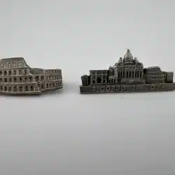 Ricordo di Roma and Colosseum Pin Brooch PICCHIANI e BARLACCHI Firenze Florence