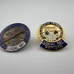 Vintage Amalgamated Transit Union Local 587 ATU Pin Set - RARE