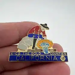 Vintage Lions Club Pin - 4-C5 The Gold Counties California - *Damage READ DESC*