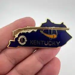 Vintage Kentucky Lions Club Brooch Pin - Curved Pin - Used