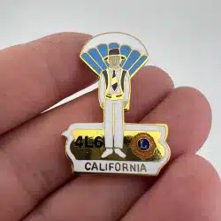 Vintage California 4L6 Lions Club Brooch Pin - Used