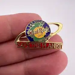Hard Rock Cafe Lapel Hat Pin - LAS VEGAS Save the Planet