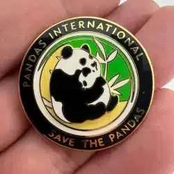 Pandas International Save The Pandas Lapel Hat Pin - Used