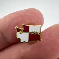 L.S.A.W. Washington State Lapel Hat Pin - LSAW Foundation - Very Small