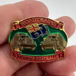 Roadtrains Moving Australia Lapel Hat Pin - USED - Dings/Marks