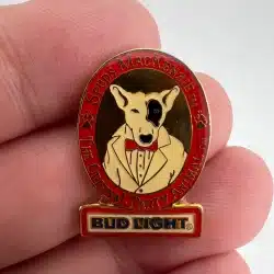 Busch Brewery Spud Mackenzie The Original Party Animal Bud Light Mascot Pin Used