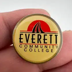 Vintage Everett Community College Lapel Hat Pin - Used