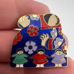 Barbara Lavallee Vintage Gold Tone Brooch Pin - ARTIQUE LTD