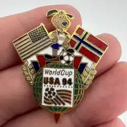 WorldCup USA 1994 Soccer Pin - USA vs Norway by Aminco