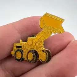 Vintage Bucket Front Loader Tractor Lapel Hat Pin