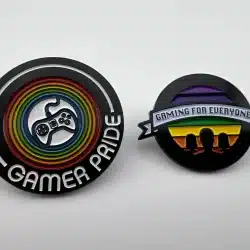Lot of 2 Gamer Pride and Gaming For Everyone Lapel Hat Pins