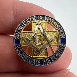 Grand Lodge of Washington Accentuate The Positive Wayne Smith 2007-2008 Pin