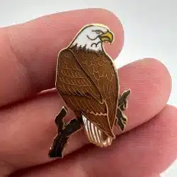 Vintage Bald Eagle On Branch Lapel Hat Pin