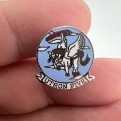Vintage Utility Squadron 5 - UTRON FIVE Lapel Hat Pin - Screwback