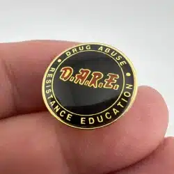 D.A.R.E. Logo Pin - Drug Abuse Resistance Education Program Logo Pin - Scratches