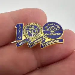 Mt. Hood Lodge Local 72 Unity Progress & Protection Lapel Hat Pin