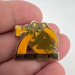 San Diego Zoo 70th Anniversary Souvenir Lapel Pin with Koala Bear